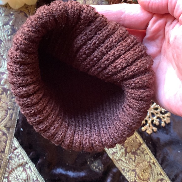 100% HANDMADE soft wool hat / Beanie convertible - Picture 4 of 5